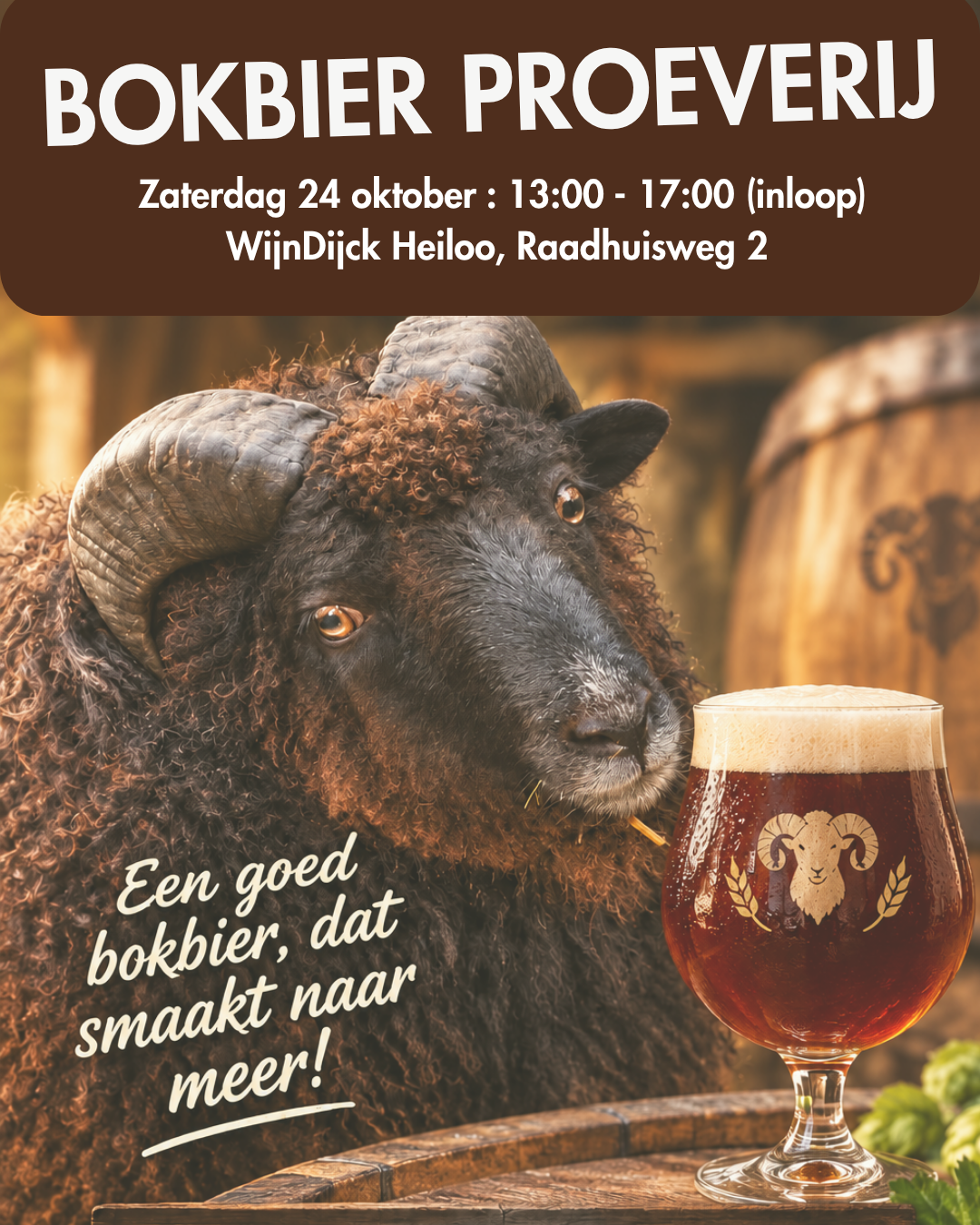 Meld je aan voor onze BOKBIERPROEVERIJ